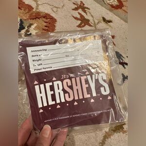 Hershey It's a SHE chocolate candy bar wrapper baby boy birth announcement 16 ct